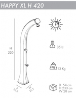 Душ солнечный Arkema Happy XL H 420, фиолетовый