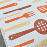 Коврик для кухонных ящиков в рулоне 45*150см "Ложки-вилки", оранжевый