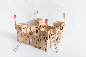 Конструктор блочный POLLY Чудо-крепость