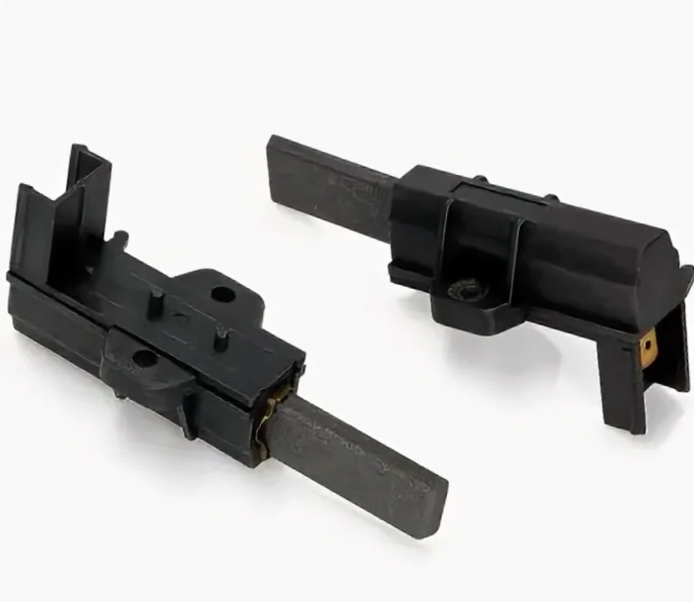 Две щетки двигателя стиральной машины 5x13.5x32 мм В цветном корпусе КРЕПЕЖ ПАРАЛЛЕЛЬНО Indesit, LG, Whirlpool, Samsung, (комплект 2 шт.)