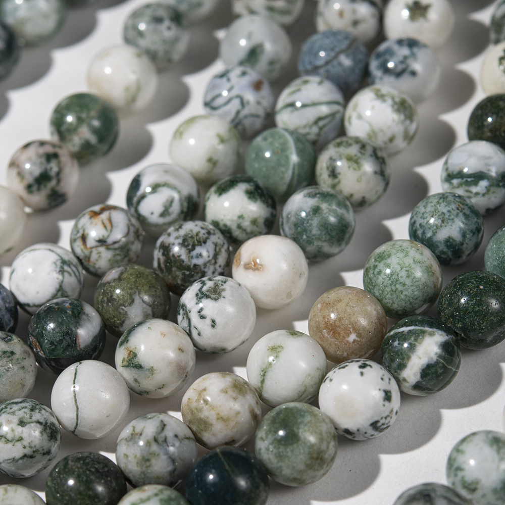 Моховой агат натуральный, шар 10,4мм
