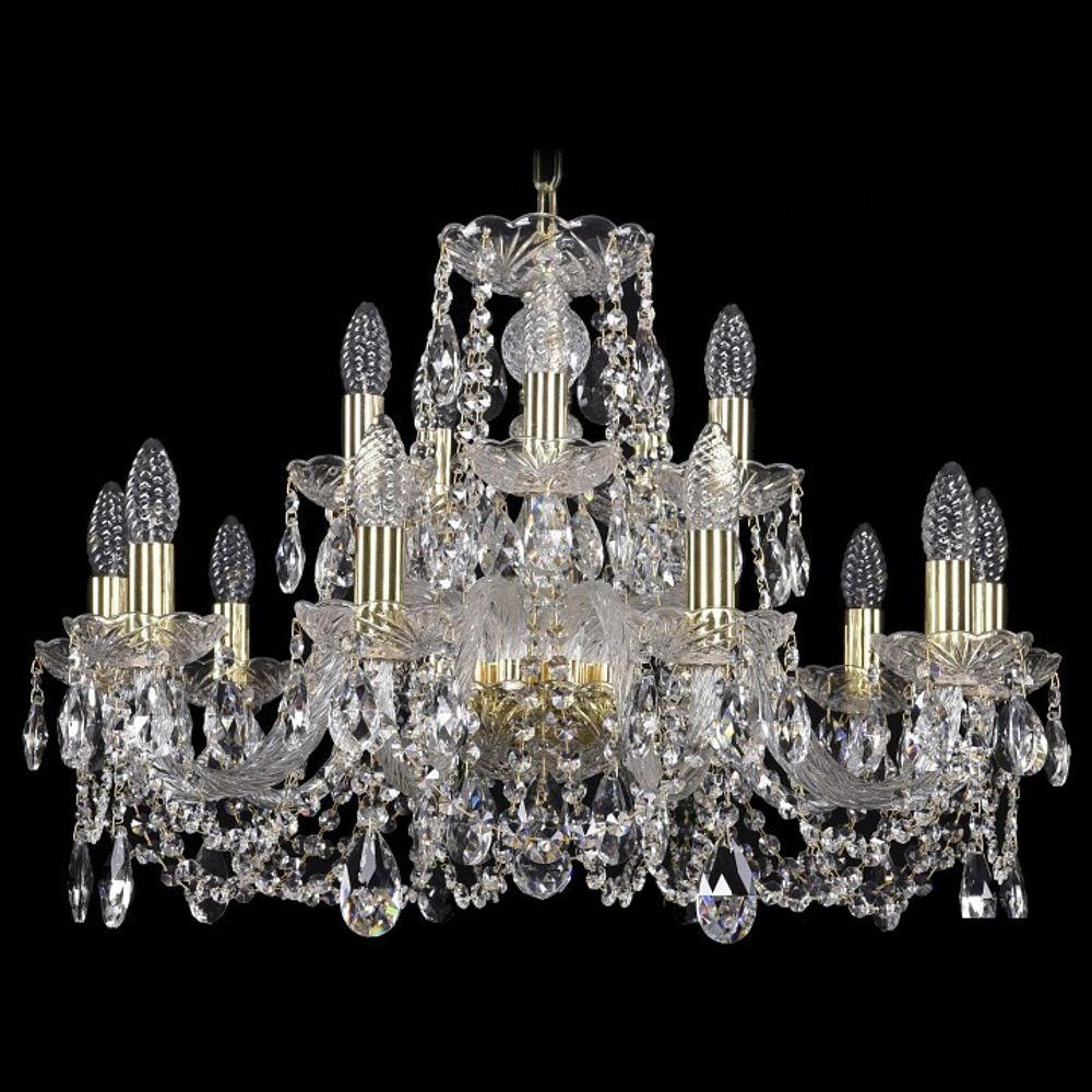 Подвесная люстра Bohemia Ivele Crystal 1402 1402/10+5/240/G