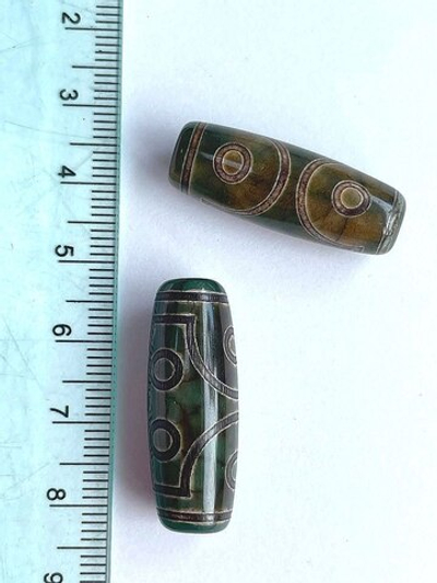 дзи-7з ДЗИ "7 глаз" 30*10мм, зеленый