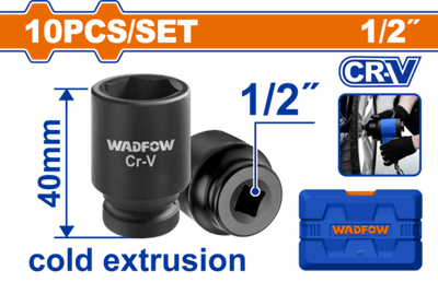 10 Шт набор ударных гнезд 1/2"