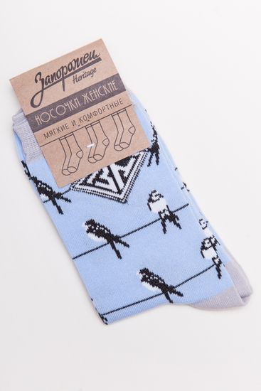 Носки ЗАПОРОЖЕЦ Ласточки женские (Синий (Голубой)