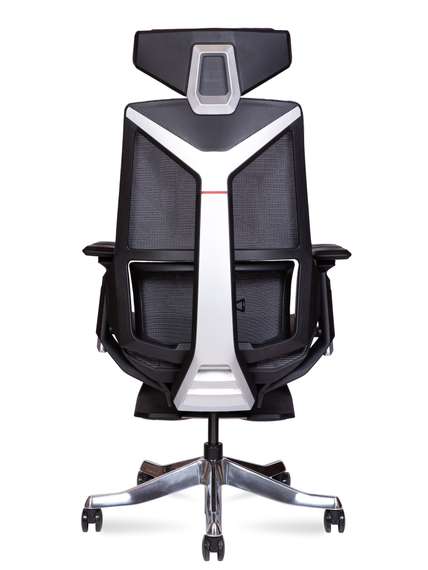 Кресло офисное Норден / Стэф / Steph  / черный пластик/серая сетка