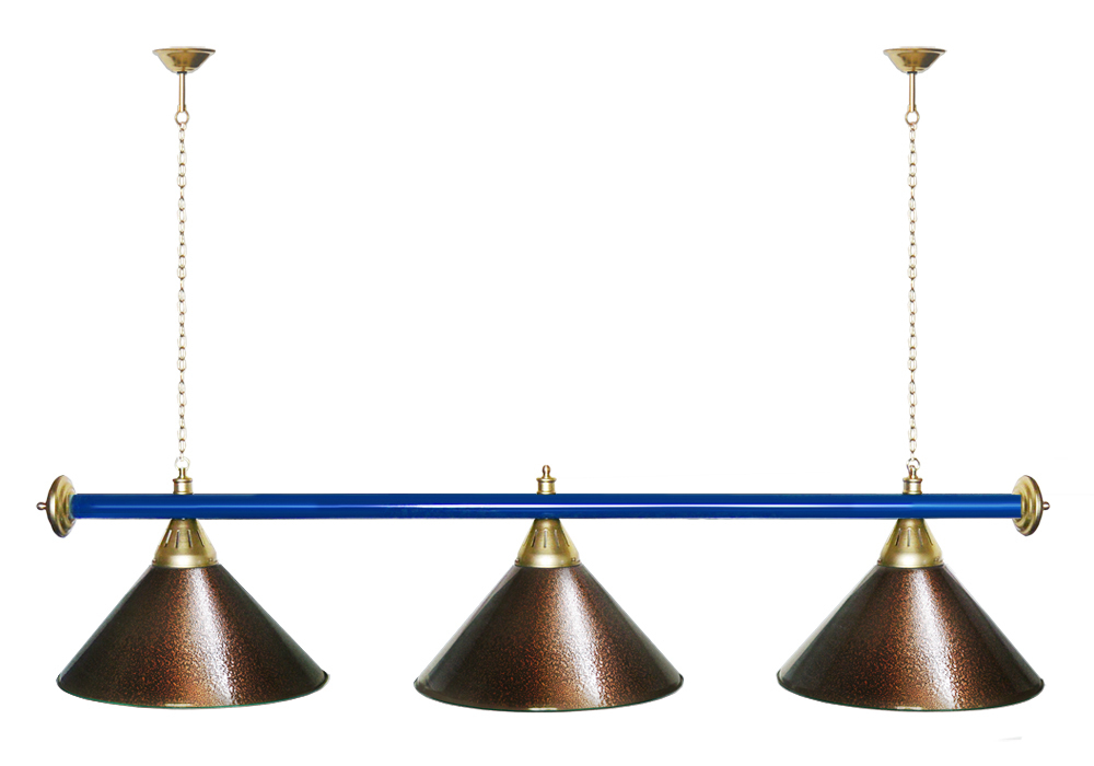 Лампа STARTBILLIARDS 3 пл. (плафоны золотые,штанга золотая,фурнитура золото)