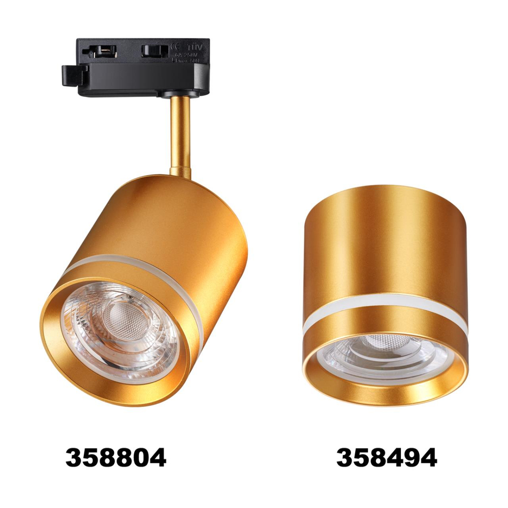 358804 PORT NT21 236 матовое золото Светильник трековый однофазный трехжильный IP20 LED 15W 1300Лм 4000K 85-265V ARUM