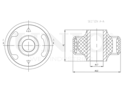 Сайлентблок задний переднего нижнего рычага UNIO RMP-20002