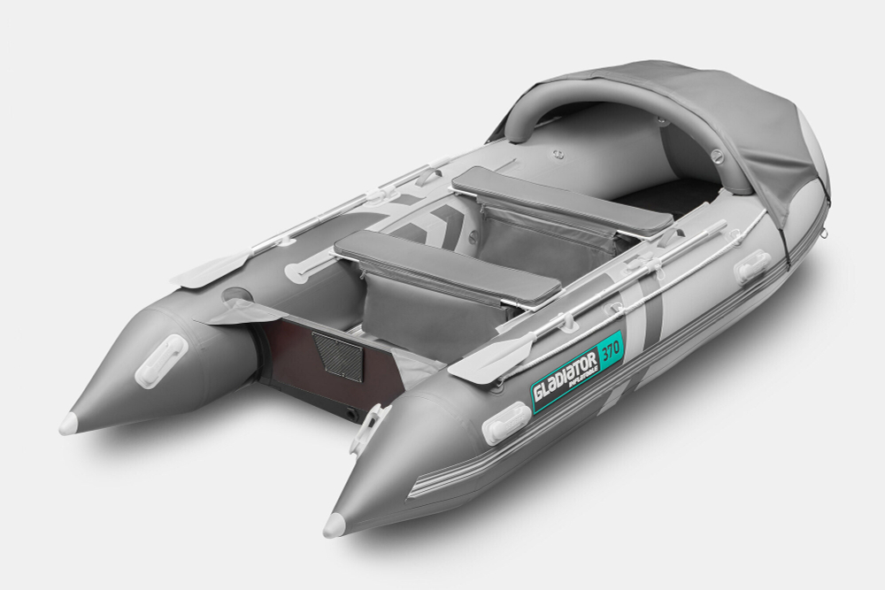 Надувная лодка GLADIATOR C370AL светло-темносерый