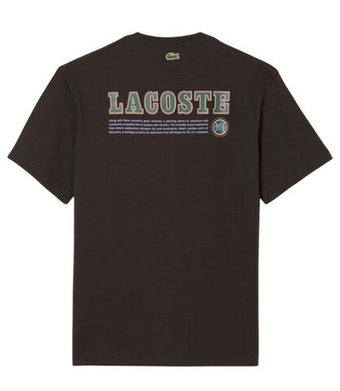 Мужская теннисная футболка Lacoste Multi Print Jersey - brown