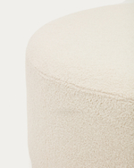 Kaeli Пуф для ног со съемным чехлом из экрю букле Ø 120