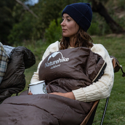 Спальный мешок Naturehike NH20MSD07 U Series U350S, коричневый, 6927595764312