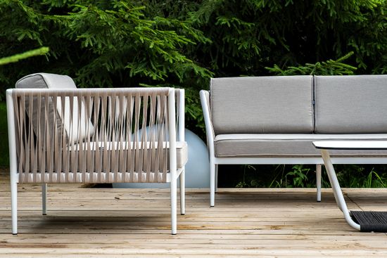 "Касабланка" лаунж-зона плетеная из роупа 5-местная, цвет бежевый