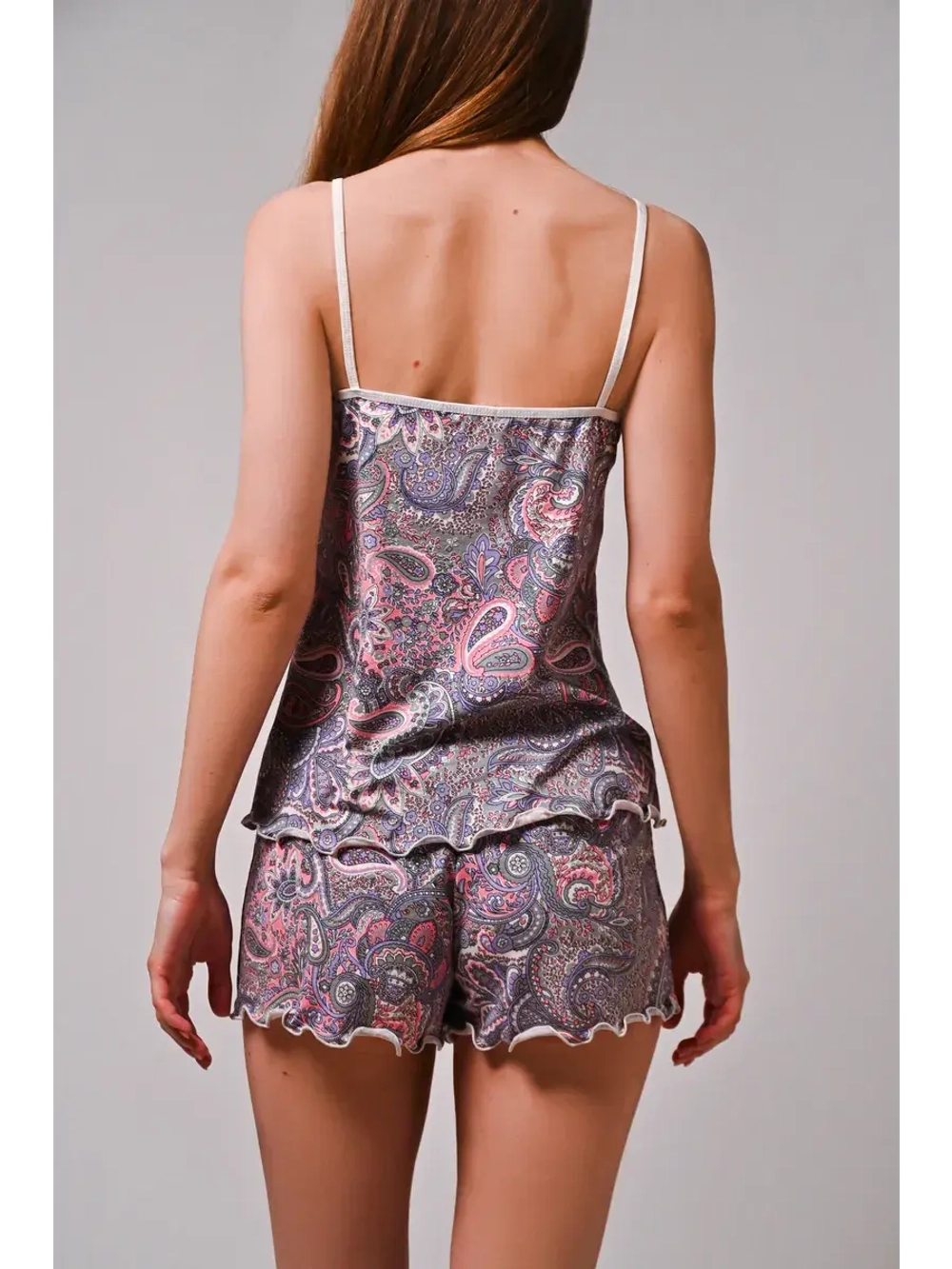 Пижама женская с шортами и топом, костюм домашний