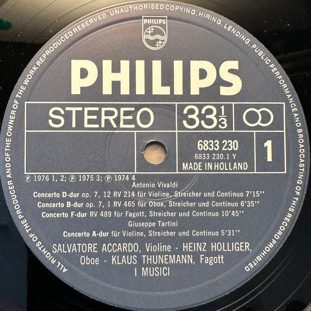 Salvatore Accardo, Heinz Holliger, Severino Gazzelloni, Klaus Thunemann- I Musici (Голландия)