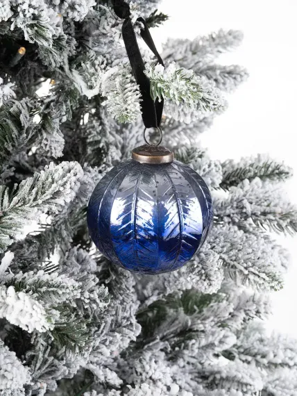 Винтажный стеклянный шар Байкальская сказка 10 см., 1 шт., Karlsbach (13525)