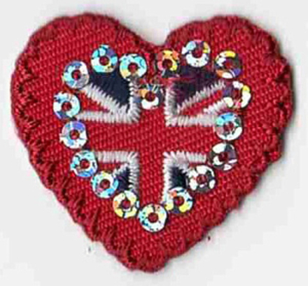 Термоаппликация HKM "Herz London klein", 4,5 х 2,5 см, 1 шт (10206100/121214/0010869/03_Германия)