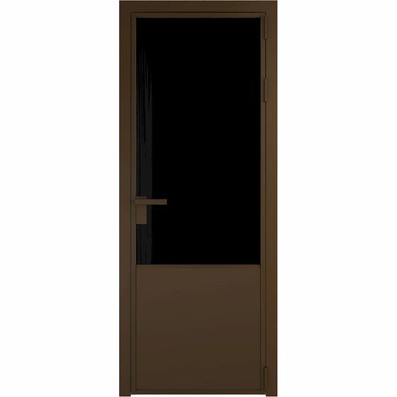 Алюминиевая дверь 20AG деорэ стекло чёрный триплекс