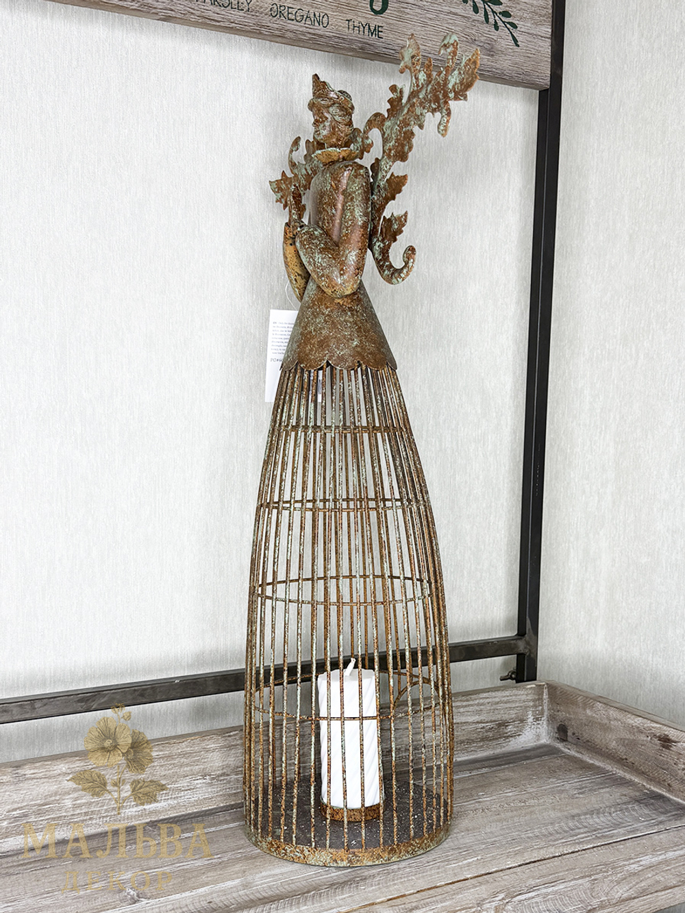 Декоративный подсвечник "Античный Ангел" 29x17x58 см