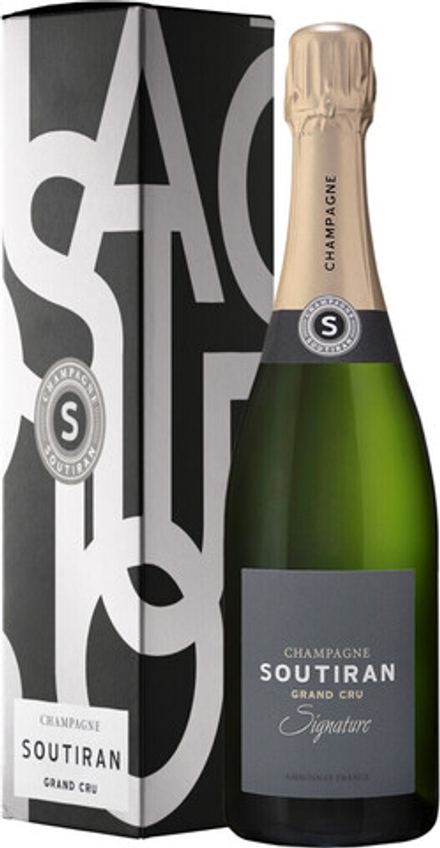 Шампанское Soutiran Cuvee Signature Grand Cru Brut в подарочной упаковке, 0,75 л.