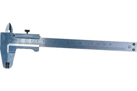 Штангенциркуль металлический тип 1, класс точности 2, 125мм, шаг 0,1мм.