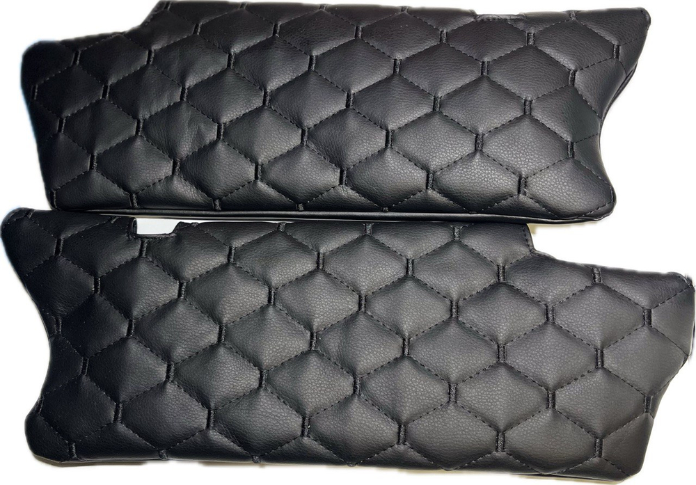 Чехлы на козырьки ВАЗ 2110, 2111, 2112 (чёрная нить Рубин)