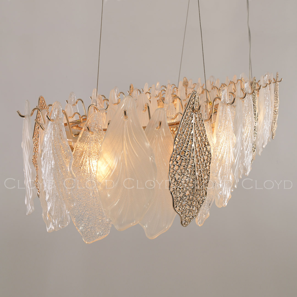 Люстра Cloyd SENEGAL-B C10 / шир. 99 см - с золотыми листьями - золото (арт.11173)