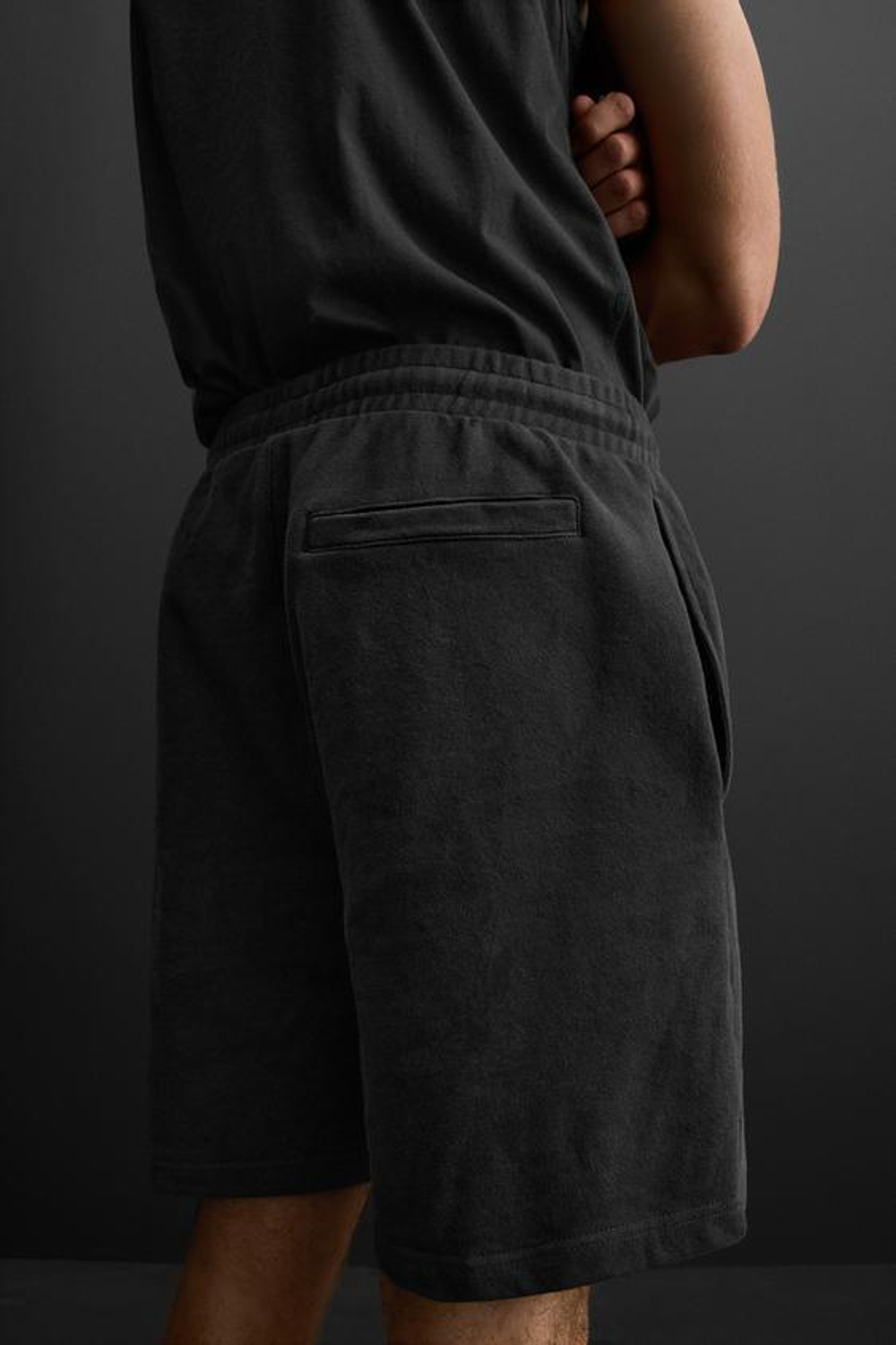 ZARA ШОРТЫ-ДЖОГГЕРЫ, ЧЕРНЫЙ