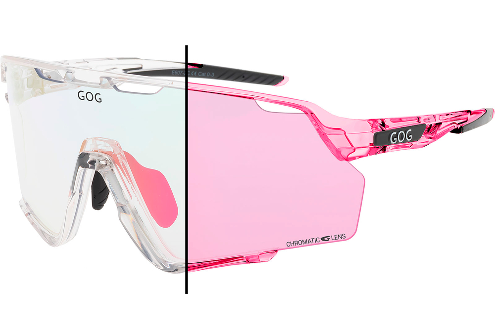 Спортивные очки GOG Prometheus / Photochromic Pink/Black / Reflex Pink