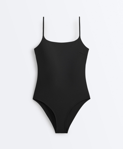 OYSHO Купальник Compressive с круглым вырезом, черный