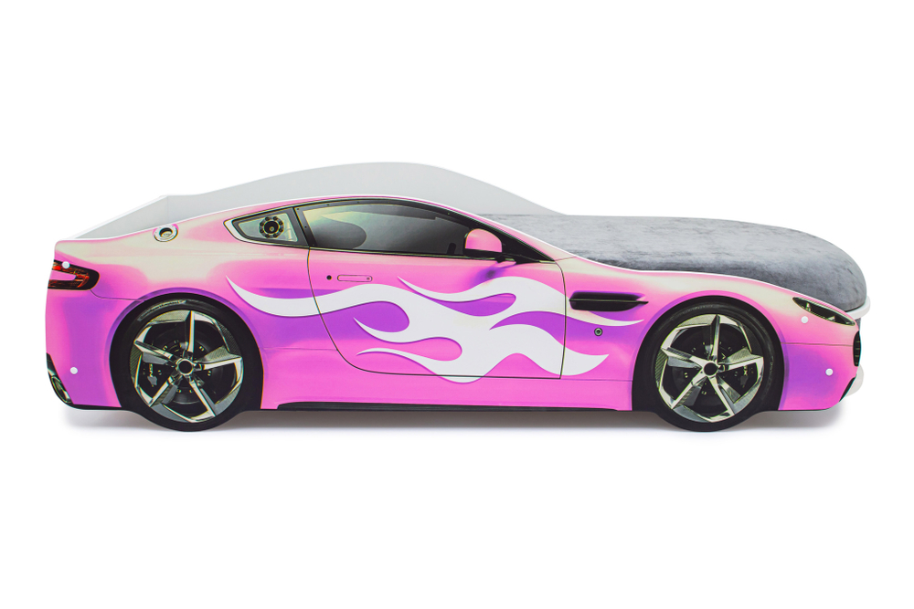 Кровать с матрасом Бельмарко Бондмобиль розовый