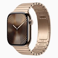 Apple Watch Series 10, 46mm, титан золотого цвета, звеньевой браслет
