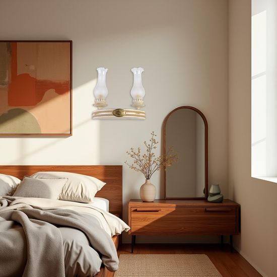 Бра LA LAMPADA 50927 (WB.805/2.17 IVORY WOOD-ALL IVORY)