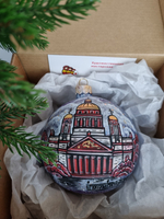 Шар стеклянный "Исакиевский собор",  ручная роспись