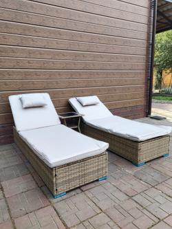 Шезлонг из искусственного ротанга Орландо цвет Greige