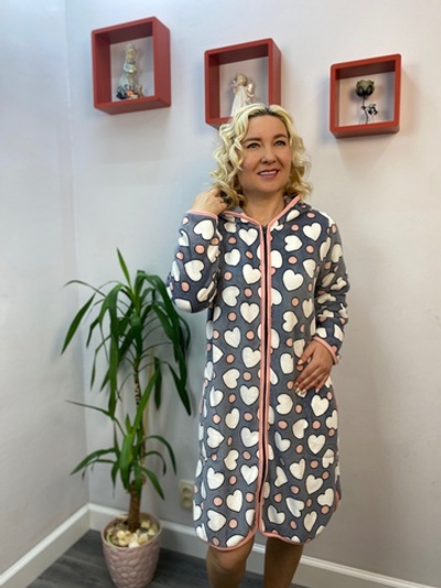 Халат женский "М-657 В.Т" молния (Дарья)