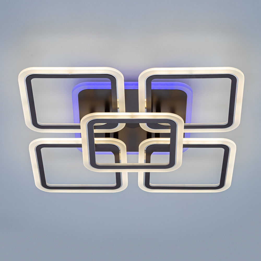 Citilux Марсель Смарт CL232A155E RGB Умная люстра Чёрная