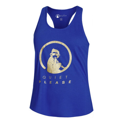 Женская теннисная майка Quiet Please Retro Racerback Tank Top Women - Blue, Gold