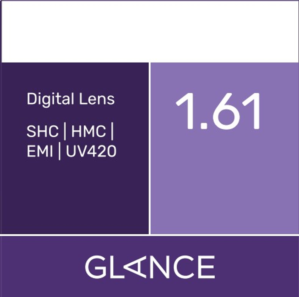 Линза для очков Glance 1.61 DIGITAL SHC/HMC/EMI/UV420 (астигматические)