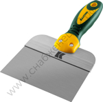 KRAFTOOL 150 мм, широкое полотно алюминиевая направляющая двухкомпонентная ручка, нержавеющий, Фасадный шпатель (10036-150)