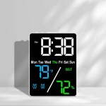 Часы-будильник настольные LED 5508 White&Green&Blue