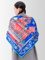 Платок «Собор Василия Блаженного» 100% шелк