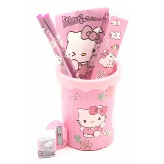 Канцелярский набор в стакане Китти, Hello Kitty