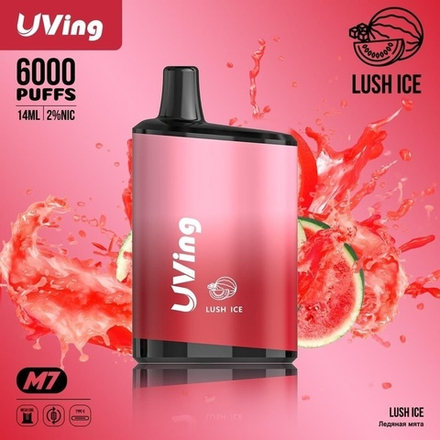 Uving M7 Lush ice (Ледяной арбуз) 6000 затяжек 20мг (2%)