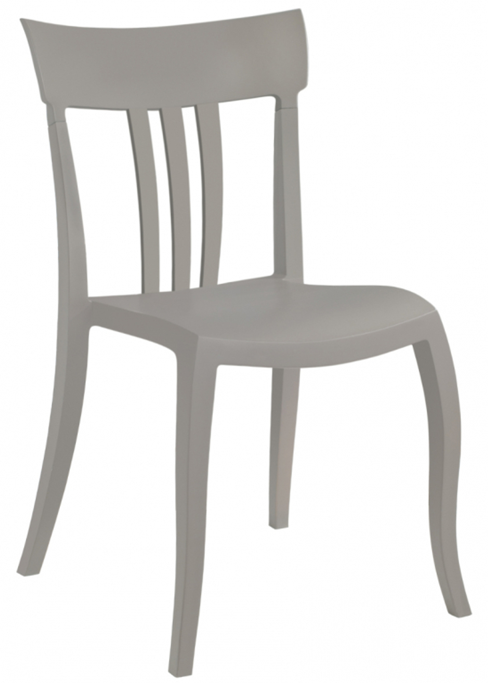 Стул пластиковый Papatya Trio-S, тортора