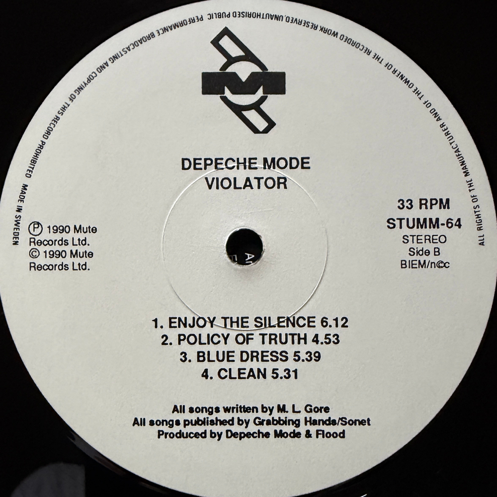 Depeche Mode ‎– Violator (Швеция 1990г.)