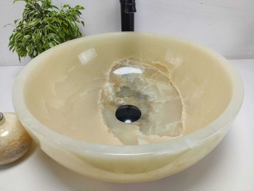 Раковина из оникса Bowl Yellow TinLip BO-61096 45*45*17