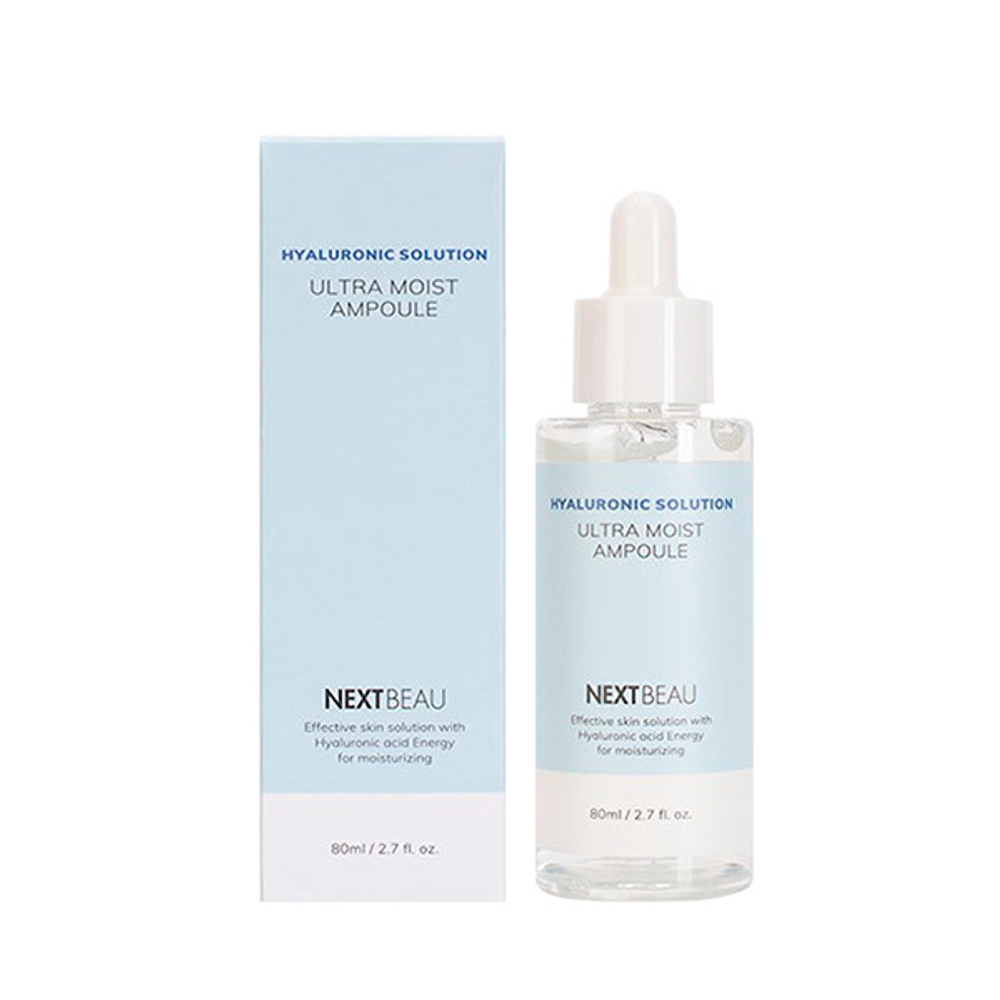 Ультраувлажняющая ампульная сыворотка с Гиалуроновой Кислотой Nextbeau Hyaluronic Solution Ultra Moist Ampoule 80мл
