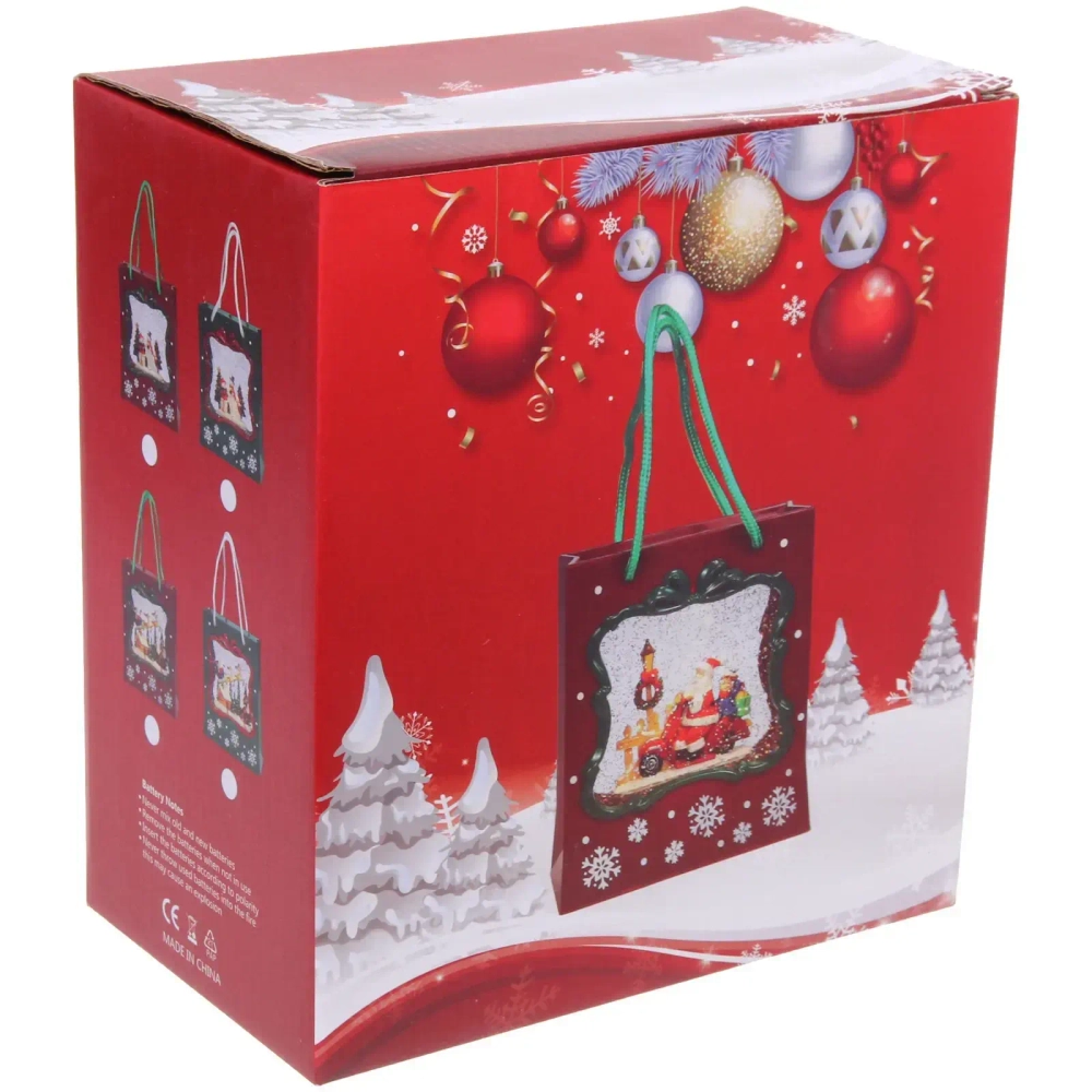 Сувенир с подсветкой «Дед Мороз с поздравлением» 16.5*8.5*19 см, микс (питание от USB и батареек)